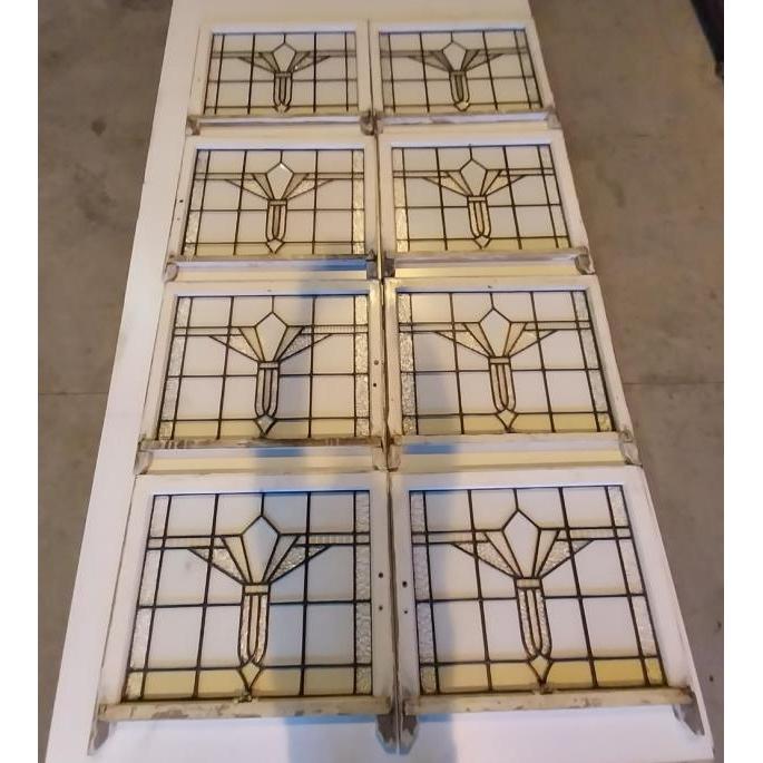 Original Leadlight Sash Window Pane <BR> 640mm x 825mm - Image 12