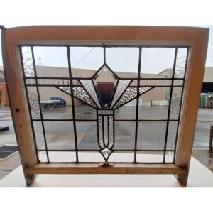 Original Leadlight Sash Window Pane <BR> 640mm x 825mm