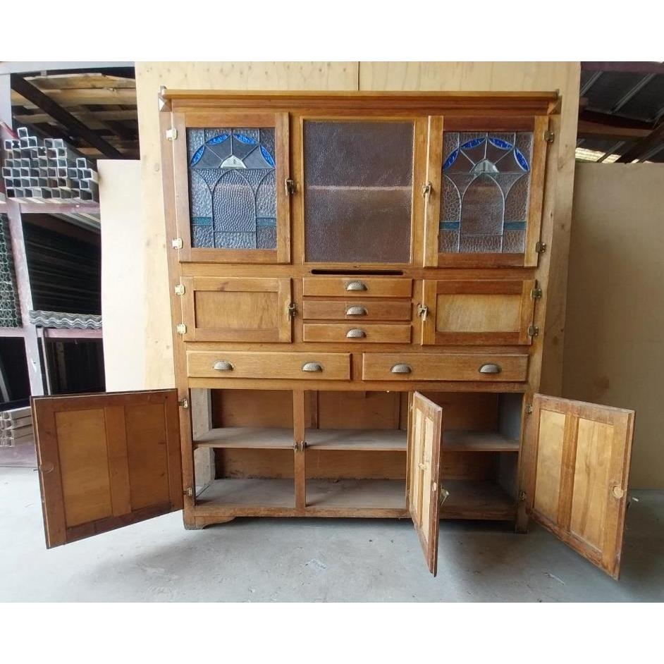 # 6120 <br> Vintage Timber Kitchen Dresser - Image 10