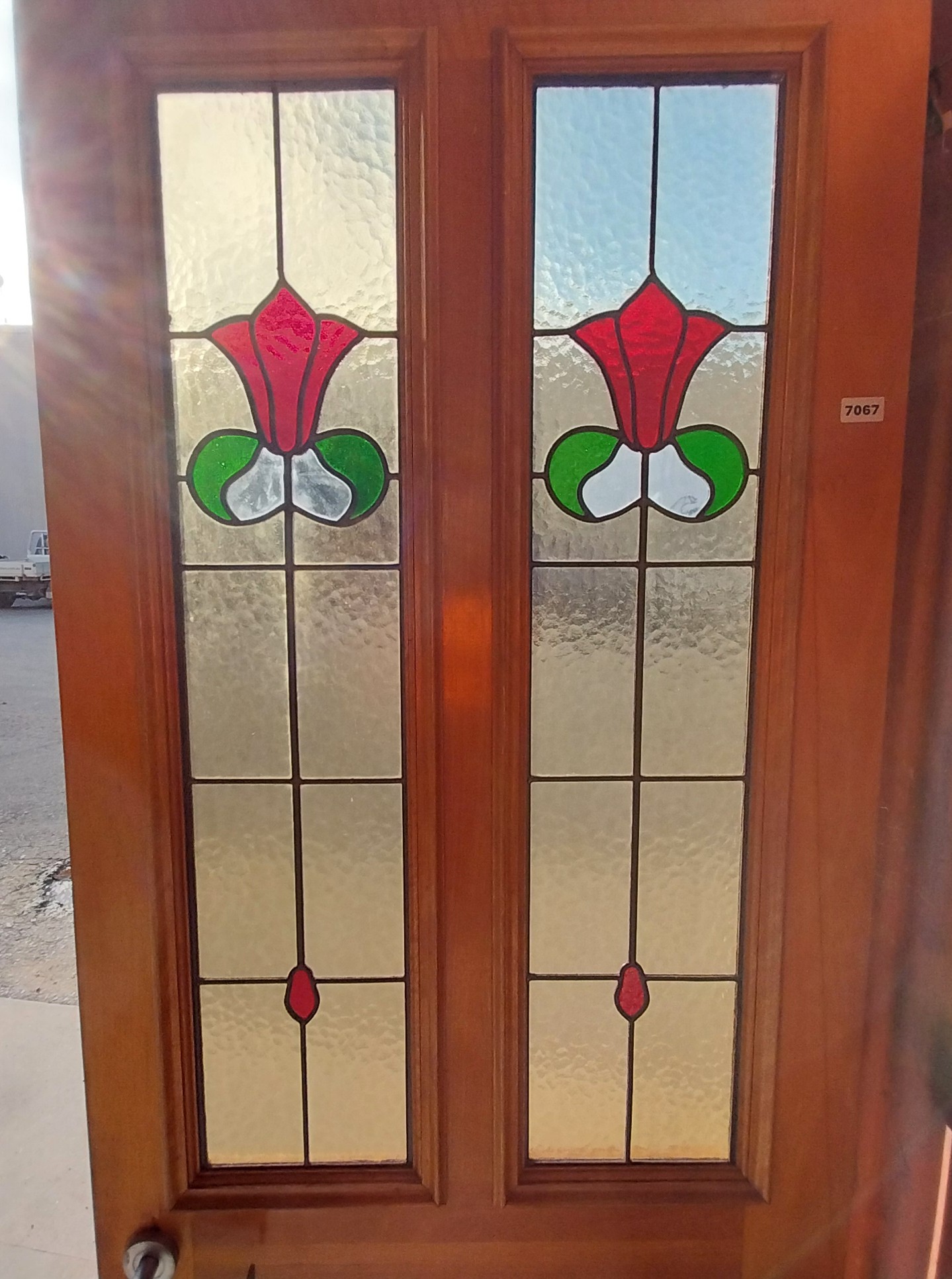 # 7067 <br> External Timber & Leadlight Door <br> 2015 x 780 x 35mm - Image 4